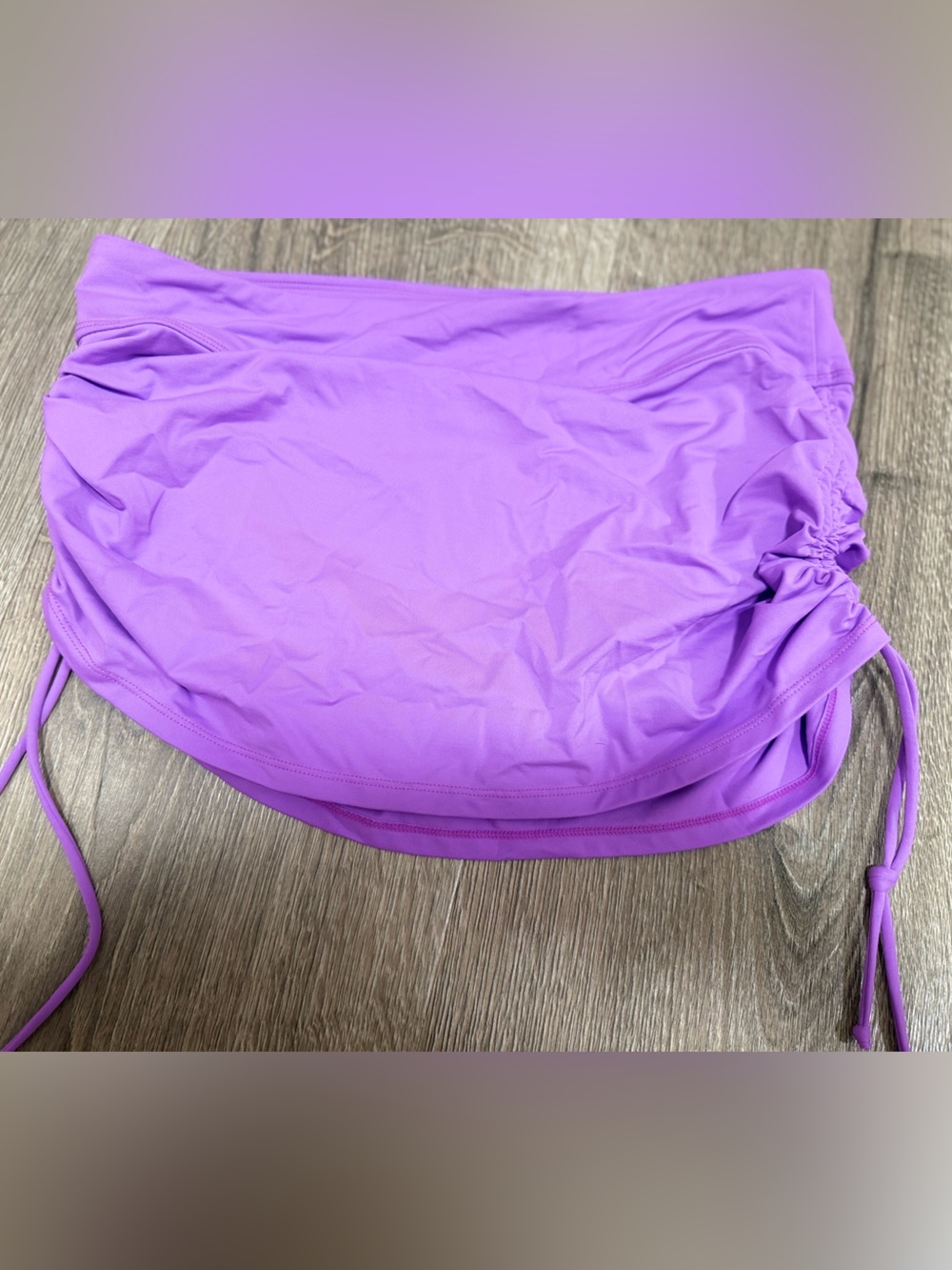 Athleta Lavender Side-Ruched Mini Skirt